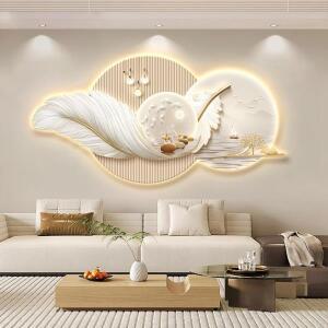 모던 빛의 럭셔리 깃털 홈 데코 현관 거실 LED 장식 그림 침실 소파 복도 벽화 조명