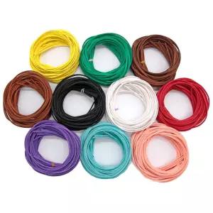 가죽끈 목걸이줄 팔찌줄 10칼라 약 100줄 가죽끈 칼라 팔찌줄 목걸이줄