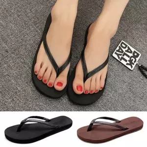 여자 남자 슬리퍼 커플 가죽 쪼리슬리퍼 여름비치샌들 002 (WFJSNQA)