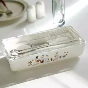 도자기 무민 국산 수저통 물받침대 직사각 캐릭터 (WFK8UGC)