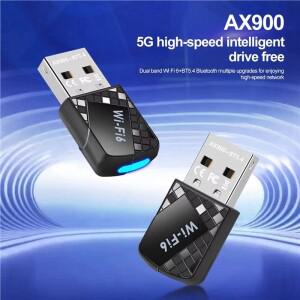 게임카드 5X AX900 USB 와이파이 6 어댑터 900Mbps 블루투스 5.4 2 in 1 동글 2.4G 5G 무선 WLAN 리시버 윈