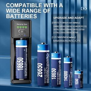 카메라 충전기 리튬이온/IMR/INR/ICR 3.6V/3.7V LCD 디스플레이 스마트 배터리 충전기 USB 26650 18350 217