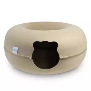 도넛 원 홀 펠트 터널숨숨하우스 베이지L/60cm 고양이하우스 캣하우스 반려묘하우스 숨숨집