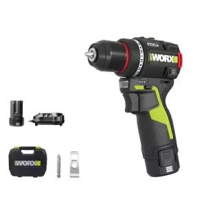 레이저레벨기 전자식 WORX WU135 무선 전기 드릴 12V 50Nm 1800rpm 스마트 Clucth 자동 정지 2 속도 금속