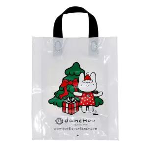 성탄 토끼 끈봉투 A4(50매) 크리스마스 선물포장 끈손잡이봉투 비닐쇼핑백