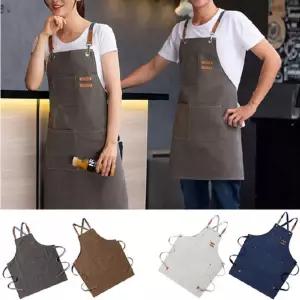 (홍스비)3포켓 캔버스 빈티지 앞치마 카페 주방 공방 원피스앞치마 앞치마