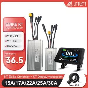 전기 자전거 전동  변환 키트 부품용 Ebike 사인파 KT 컨트롤러 LCD3 LCD8H LED880 디스플레이 36V 48V 15A