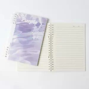 A5 루스리프 유선 노트 20공 바인더 리필 공책 2개입 퍼플