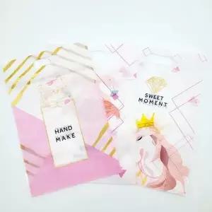 플라밍고 지퍼백 50장 포장 유니콘 선물 캐릭터 (WFK9117)