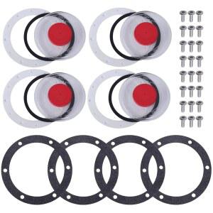 CheMuii 3595995 허브 캡 커버 키트 3434009 4 세트 359-5995 오일 윈도우 플러그 개스킷 및 볼트 교체 Semco 343-4009 세미 트럭 트레일러