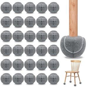 가구용 다리용 프리컷 테니스 공 30팩 바닥 보호 공용 의자 발 커버