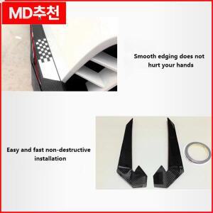 혼다 시빅 10세대 타입R 2019-2021용 슈페리어 4피스 자동차 앞 범퍼 립 스플리터 핀 롱 에어 나이프 바디