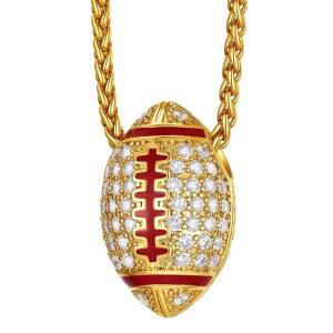 리치스틸 3D 풋볼 / 농구 축구 야구공 복싱 글러브 쿨 목걸이 펜던트 316L 스테인리스 스틸 스니커즈 체인