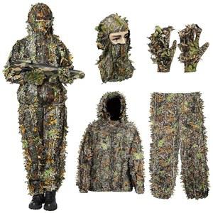 에어소프트 야생동물 사진 촬영을 위한 파부이트 길리 수트, 3D 리피 카모 수트 사냥 위장 의류 우드랜드