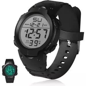 남성 디지털 스포츠 시계 [세금포함] [정품] 여성 방수 손목시계 [정품]es 대 LED 후방ligh 명품시계 패션