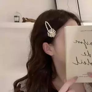 까멜리아집게핀 카멜리아머리핀 머리핀 진주머리핀 큐빅머리핀 클립 잔머리핀