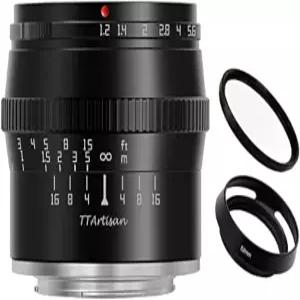 TTArtisan 50mm F1.2 APS-C 수동 초점 대형 조리개 고정 렌즈 블랙 파나소닉용 /올림푸스 M4 /3 마이크로