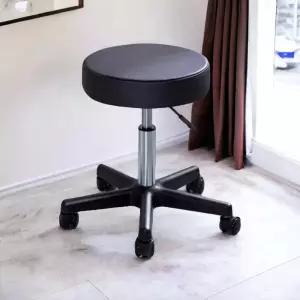 (블랙) 베르 원형고급의자 이동식 병원용 간이의자/바퀴달린/의자/병원/진료/스톨/진찰/상담실/진료실/과학