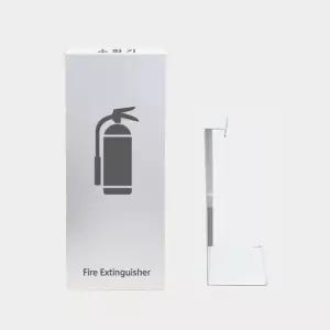 (상단표기)(화이트) 사각 스틸 소화기 거치대 인테리어 보관대/거치대/가림막/가리개/표지판/표시함/위치