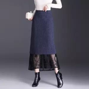 여자 H라인 스커트 모직 추동 레이스 힙업 원픽4