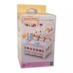 소꿉놀이완구 여자아이장난감 실바니안 세쌍둥이 아기침대와 모빌 5534 아이들선물 여아장난감