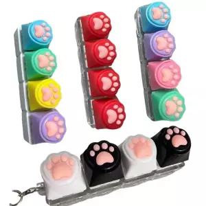 고양이 4키 키보드 키링 키캡 열쇠고리 가꾸 스트레스해소