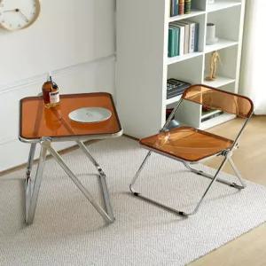 좌탁 아크릴 접이식 인테리어 티테이블 홀로그램 낮은