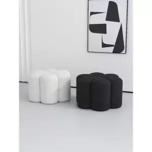 꽃잎 의자 낮은 거실 스툴 화이트 화장대 카페 35cm 체어 간이 풋스툴