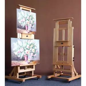 대형이젤 원목 그림 고급 나무 대형이젤 유화 우드 작업대