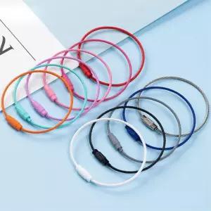 단어카드 키링 고리 소형 스텐 컬러 와이어링 10개 보관 수납 열쇠 만들기 차키