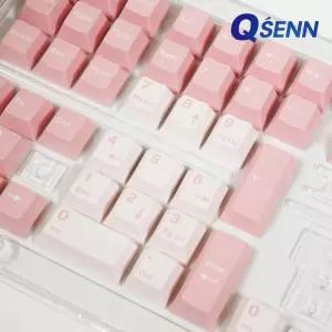 QSENN 벚꽃 PBT 체리프로파일 한글 키캡 122키