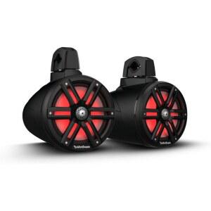 M2WL 8B 컬러 옵틱스 LED 스피커 250와트 그릴 스포츠 2방향 RMS 1000와트 스테인레스 웨이크 하드웨어 타워 마린 조명 장착