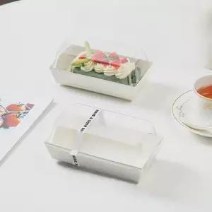 종이 플라스틱 베이커리 포장 투명 단열 디저트 롤 미니 페이퍼 세트 케이