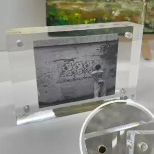 명함 포토테이블 아크릴 자석 미니액자탁상 웨딩 투명 소형 가족사진 아기