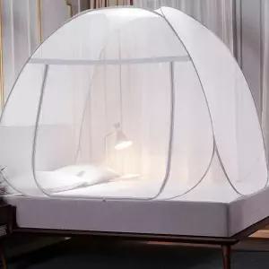 원터치 모기장 120x200cm 그레이 텐트 여름 간편 벌레