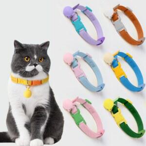 강아지 스카프 고양이 케이프 목걸이 경량 안전 턱받이 방울 탄성 귀여운