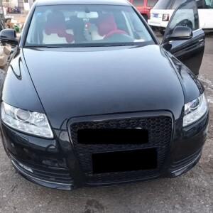 아우디 호환 A6 C6 2006-2011호환   검정색  도금 프론트 전면 범퍼 허니콤 그릴