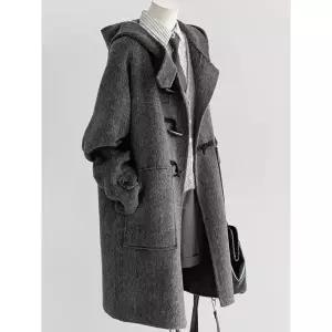 여성 떡볶이코트 학생 데일리 따뜻한 겨울 그레이 퀼팅두꺼운 XL 75kg 이하