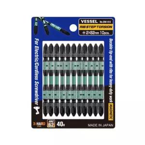 베셀 블랙코팅 비트세트 BW-414 토션 드릴비트 10개입 (PH2 82mm)