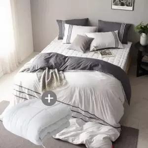 에스데코 LEO마이크로100프로 진드기방지 이불매카솜세트Q화이트투톤