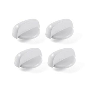 KIP 5F30 222D1140 WB03K10218 스토브 노브 GE 레인지 쿡탑 오븐용 교체 부품 흰색 플라스틱 가스레인지 JGB250DET2W JGB280DEN2W 표면 버너 제어 상단 4개