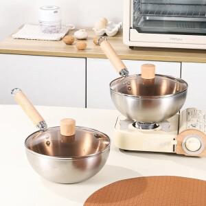 소형 웍 프라이팬 430 스테인리스 스틸 무코팅 논스틱 가정용 주방 인덕션 가스레인지 겸용