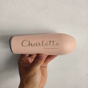 웨딩 로고 이름 6온스 와인 텀블러 뚜껑 포함 스테인리스 스틸 머그 보온 보냉 샴페인 플루트 신부 들러리