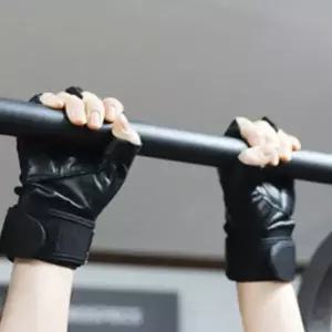 아이워너 가죽 헬스 장갑 일반형 블랙 L 1P 반오픈