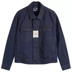 CP COMPANY  25FW 34 Plated Denim Short Jacket (19CMOW147A 110466W D08) (34 플레이티드 데님