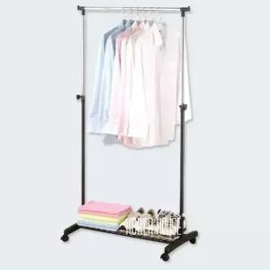 ( )수납 정리 이동식 선반수납 1단 행거 일반형 옷걸이 보관 옷장