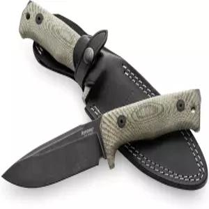 라이온스틸 T5 고정 블레이드 T5B CVG 나이프 니올록스 스테인리스 및 그린 캔버스 미카르타 생존