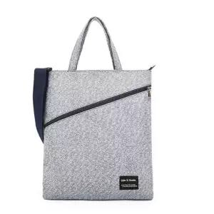 [골드스마일]텍스처 무늬 토트백 지퍼 에코백 크로스 가방 네이비