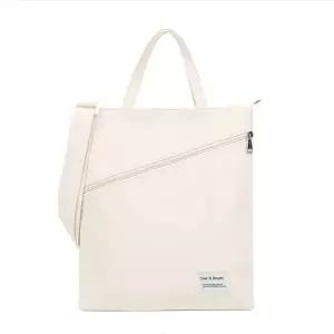 [골드스마일]여자 남자 에코백 지퍼 보조 크로스 가방 아이보리