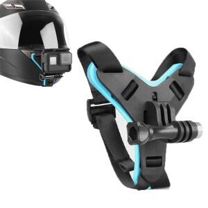 바이크 오토바이 헬멧 스트랩 마운트 전면 턱 스탠드 거치대  고프로호환 히어로 12 1110 9 8 DJI호환 인스